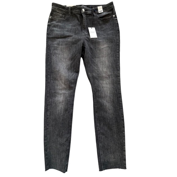 Judy Blue Denim - Judy Blue High Waist Jeans Women's 15/32 Black Stretch Raw Hem NWT Edgy Modern